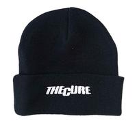The Cure Bonnet Text Logo Nouveau Officiel Noir Size One Size