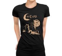 The Cure Cat Moon Lover 90's T-shirt pour femme, Noir , S