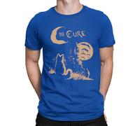 The Cure Cat Moon Lover 90's T-shirt pour homme, bleu, 3XL