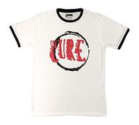 Rock Off officially licensed products The Cure Ringer T Shirt Circle Band Logo Nouveau Officiel Unisex Blanc Size XL