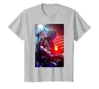 The Cure Robert Smith Live par Andy Willsher T-Shirt, Enfant, Argent, 4 Ans