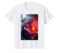 The Cure Robert Smith Live par Andy Willsher T-Shirt, Enfant, Blanc, 10 Ans