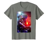 The Cure Robert Smith Live par Andy Willsher T-Shirt, Enfant, Vert Kaki chiné, 3 Ans