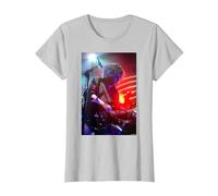 The Cure Robert Smith Live par Andy Willsher T-Shirt, Femme, Argent, M