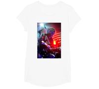 The Cure Robert Smith Live par Andy Willsher T-Shirt, Fille, Blanc, M