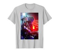 The Cure Robert Smith Live par Andy Willsher T-Shirt, Homme, Argent, M