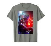 The Cure Robert Smith Live par Andy Willsher T-Shirt, Homme, Vert Kaki chiné, XL