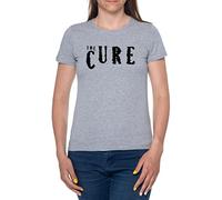 The Cure Sign T-Shirt Femme Manche Courte Gris Women Grey Tee M