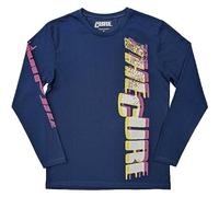 Rock Off officially licensed products The Cure T Shirt Glitched Logo Nouveau Officiel Unisex Denim Bleu Long Sleeve Size XL