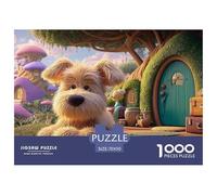 The Cute and Fluffy Dog 1000 Pcs Carton Extra-épais Lot de Puzzles Lovely Puppy Stimulant Et Éducatif Jeu Familial Puzzles As Birthday Gifts 70x50cm/1000pcs