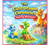 The Cute Dragon Chronicles: Coloring Adventures: Discover the legends of friendly dragons across the ages coloring pages with cute dragons for children