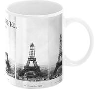 The Daily Tag DailyTag Mug Connecté NFC Tour Eiffel, Céramique Blanche, 325 ml, Technologie NFC, Sans Application, Thème Paris et Histoire