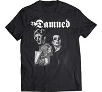 The Damned - Live Photo T-Shirt Official Licensed Homme, Noir Manches Courtes(3X-Large)