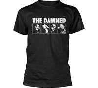The Damned T-shirt Headshots Unisex Black M