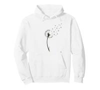 The Dandelion Wish - Art Minimaliste à l'encre Japonaise Sumi E Line Art Sweat à Capuche