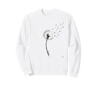 The Dandelion Wish - Art Minimaliste à l'encre Japonaise Sumi E Line Art Sweatshirt