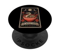 The Danger Noodle Ball Carte de Tarot Serpent Python Lune sorcière PopSockets PopGrip Adhésif