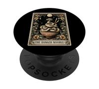 The Danger Noodle Ball Carte de Tarot Serpent Python Lune sorcière PopSockets PopGrip Adhésif