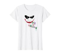 The Dark Knight Joker Too Serious T-Shirt, Femme, Blanc, XXL