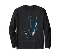 The Dark Knight Masque Batman Silhouette Visage Bleu Profil Manche Longue