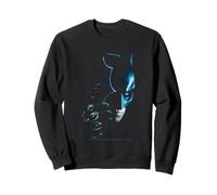 The Dark Knight Masque Batman Silhouette Visage Bleu Profil Sweatshirt