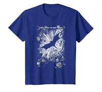 The Dark Knight Rises Crumbled T-Shirt, Enfant, Bleu Royal, 8 Ans