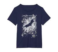 The Dark Knight Rises Crumbled T-Shirt, Femme Grandes Tailles, Bleu Marine, 1X