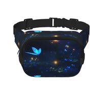 The darkness of night Sac à bandoulière imprimé tendance, sac banane de randonnée, sac à bandoulière carré double couche pour voyage et fitness