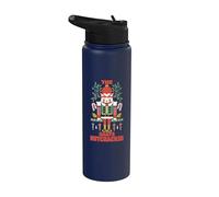 The Darts Nutcracker Jeu de fléchettes de Noël amusant Stainless Steel Insulated Water Bottle