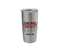 The Day Freedom Came To All Juneteenth History Gobelet isotherme en acier inoxydable double paroi