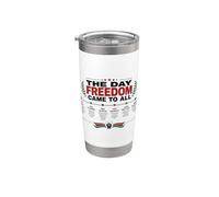 The Day Freedom Came To All Juneteenth History Gobelet isotherme en acier inoxydable double paroi