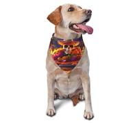 The Day Of The Dead Sugar Skull with Marigolds Printed Graphic Pet Triangle Scarf for Dogs & Cats Adjustable Cute Pet Bandana for & Photo Shoots