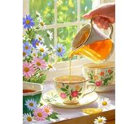 Thé de l’après-midi Puzzle 1200 Pièces pour Adultes, Puzzle Impossible, Puzzles Classique pour Adulte, Puzzles Coloré Jeu de Famille et Team Building