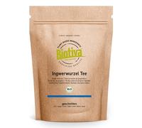 Thé de racine de gingembre bio 200g - Gingembre coupé - épicé - Tisane - Mis en bouteille et contrôlé en Allemagne - Biotiva