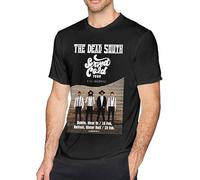 The Dead South Solid Color Comfort Men's Cotton Sport Short Sleeve t-Shirt Black Manches Courtes(Medium)
