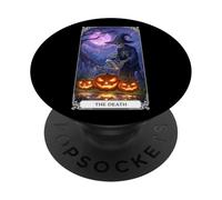 The Death Tarot Carte Halloween Squelette PopSockets PopGrip Adhésif