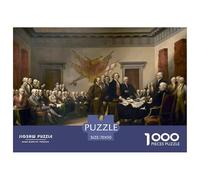 The Declaration of Independence Puzzle en Bois Imperméable Puzzles De 1000 Pièces pour Adultes Cadeaux Coloré Jeux De Stimulants