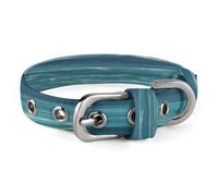 The Deep Blue Sea Dog Collier réglable en acier inoxydable avec anneau en D en tissu Oxford pour chat et chien de petite et moyenne taille