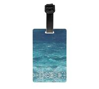 The Deep Blue Sea Étiquettes à bagages avec couverture arrière intégrale - Étiquette d'identification en PVC durable pour valises, sacs de voyage