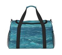 The Deep Blue Sea Hand Sac de voyage Design tendance, grande capacité de stockage, adapté pour les voyages d'affaires et les courts voyages, noir, taille unique