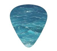 The Deep Blue Sea Lot de 12 médiators de guitare avec 3 épaisseurs différentes pour guitare acoustique, électrique et autres instruments