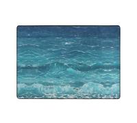 The deep blue sea Print Carpet Tapis doux et moelleux pour salon, bureau, table basse, lit, balcon - 203,2 x 147,3 cm