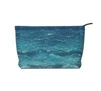 The Deep Blue Sea Trousse de maquillage multifonction en velours côtelé avec fermeture éclair 22 x 7 x 17 cm pour voyage, camping, vacances, fitness, Noir , Taille unique
