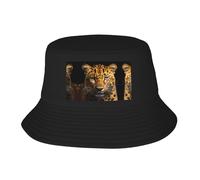 The deep-eyed Leopard Adult Bucket Hat Sun Protection Cap Sunshade Fisherman Hat Print Fishing Cap for Women Men