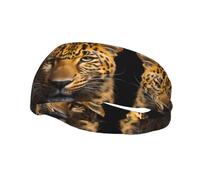 The Deep Eyed Leopard Bandeau de sport tendance absorbant la transpiration pour course à pied fitness élastique respirant toutes saisons