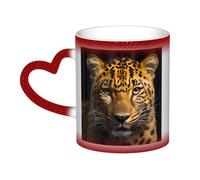 The deep-eyed leopard men and women fun gift magic morphing mugs 325 ml Ceramic Thermal Tail Coffee Mugs