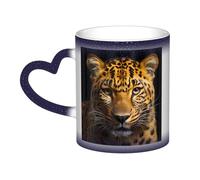 The deep-eyed leopard men and women fun gift magic morphing mugs 325 ml Ceramic Thermal Tail Coffee Mugs