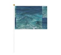 The Deep Ocean Drapeau à main 6 pièces imprimé double face 14 x 20,8 cm, adapté pour les activités d'équipe encourageant