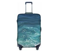 The Deep Ocean Housse de protection anti-rayures pour valise à roulettes, 45,7 à 81,3 cm, convient pour les voyages, les voyages d'affaires, blanc, S