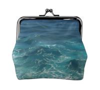 The Deep Ocean Petit porte-monnaie rectangulaire pour femme avec verrou de baiser, format de poche, mini porte-monnaie pour femme